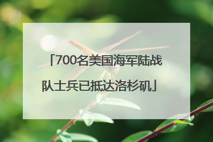 700名美国海军陆战队士兵已抵达洛杉矶